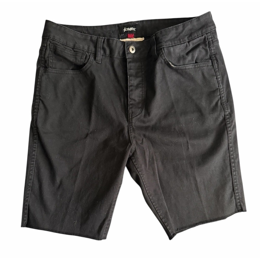 Altamont Black Chino Shorts Mens 33 Skate Streetwear Flat Front 9 Inseam